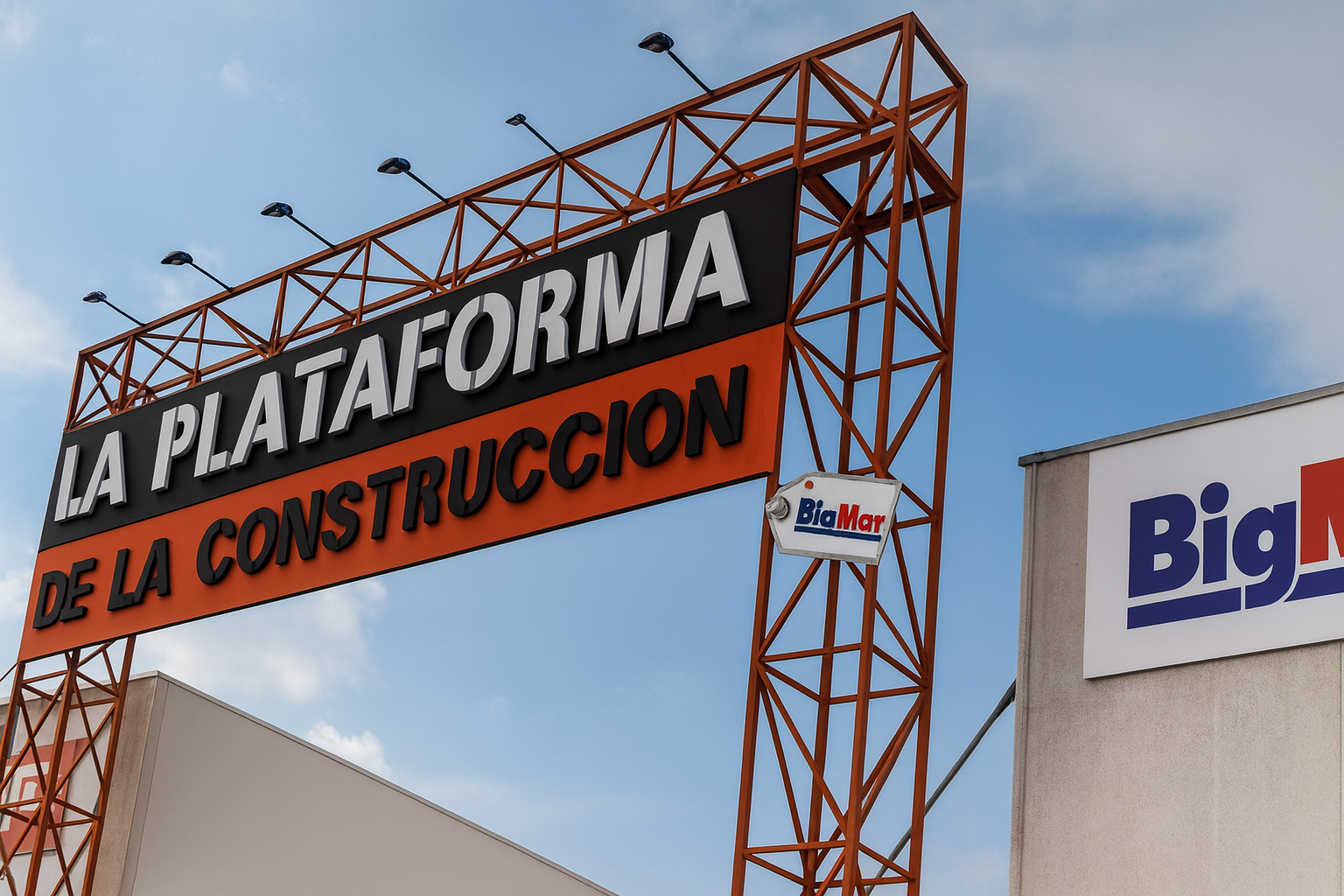 Acceso principal a la Plataforma de la Construcción en Getafe.